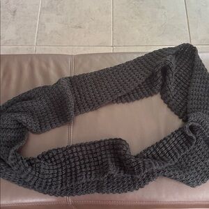 Cozy Black Knit Infinity Scarf